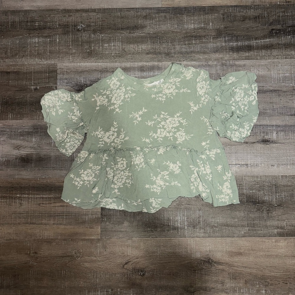 Altar'd State Wanda Ruffle Babydoll Top
